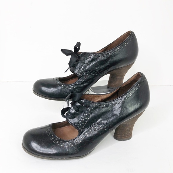 Naya by Anthropologie, black leather Mary Jane laced front shoes - Picture 10 of 10
